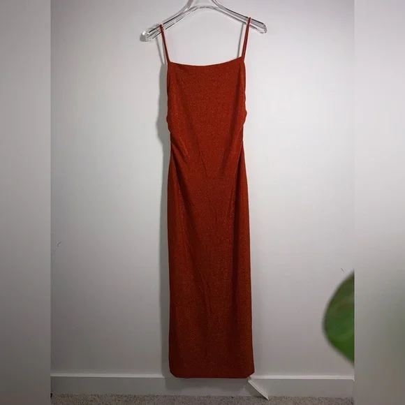 REFORMATION Breslin metallic knit midi DRESS - Picture 6 of 9